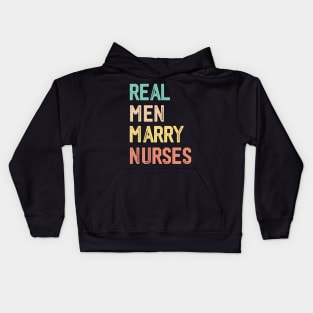 Vintage Husband Married to a Nurse Husband Engagement Nurse Kids Hoodie